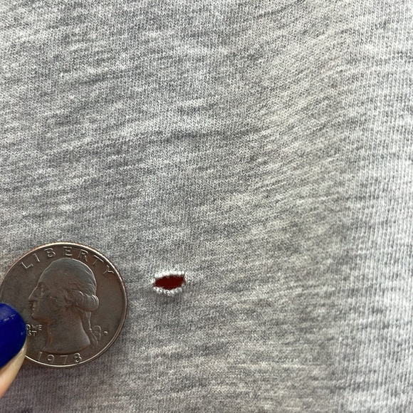 Heather Gray T-shirt with Pizza Embroidery - Picture 6 of 12